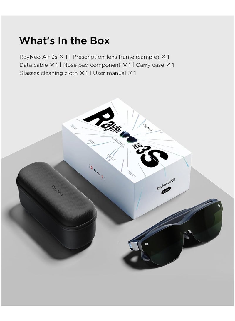 RayNeo Air 3s AR/XR Smart Glasses - 4 Speakers, 201