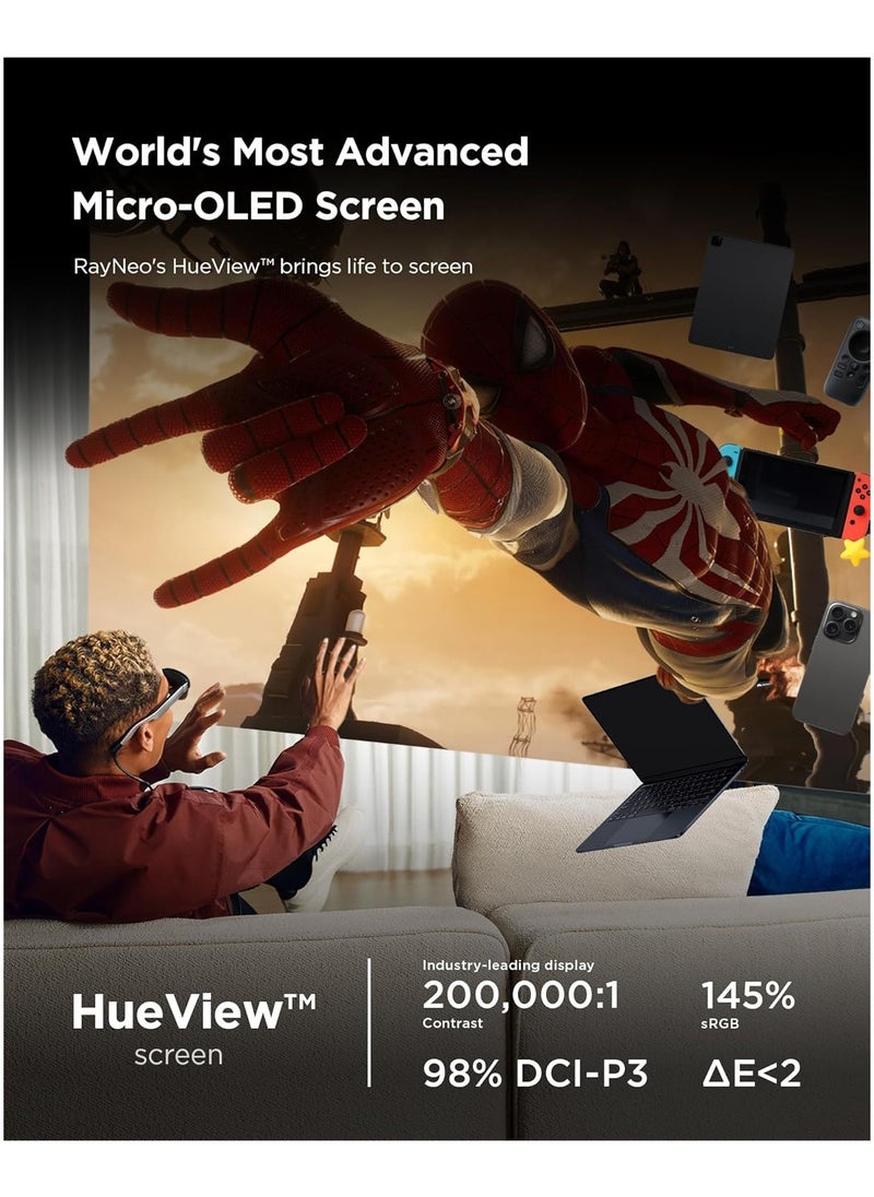 RayNeo Air 3s AR/XR Smart Glasses - 4 Speakers, 201