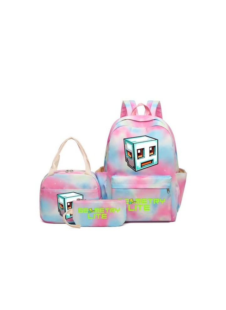 Vibrant cartoon print bag combination! Lightweight design + large-capacity partition | Fully adapted for children/student/outdoor sports - 336