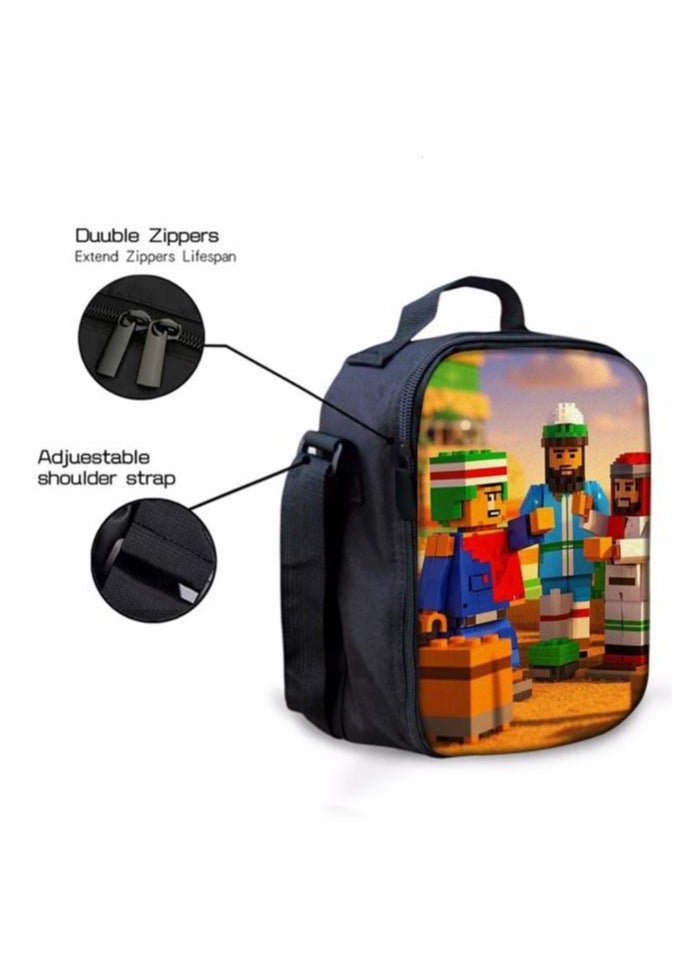Three-piece set of cartoon characters (schoolbag, for students) - 623