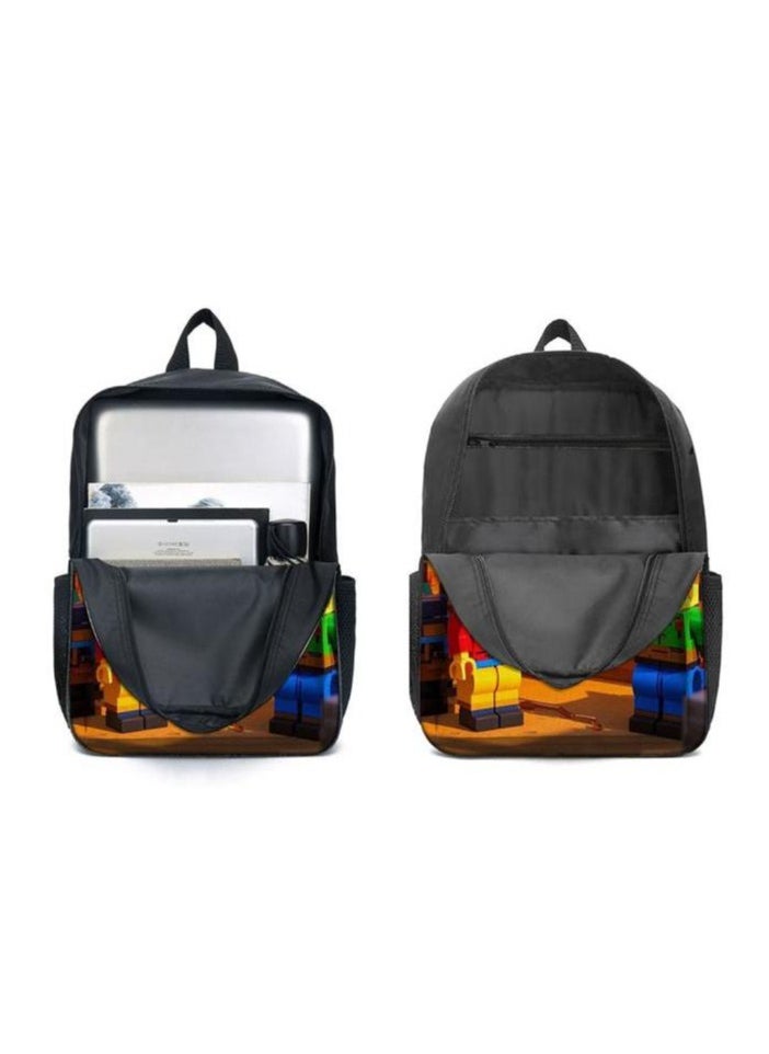 Cartoon three-piece schoolbag with front pocket - 1396