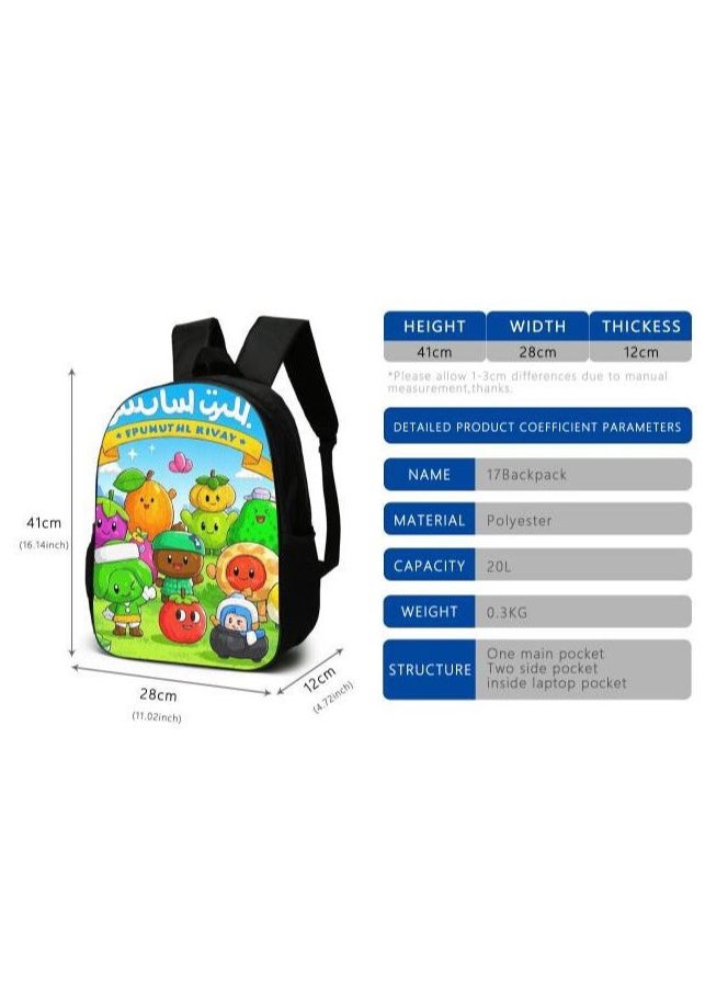 Cartoon style universal three-piece schoolbag - 879