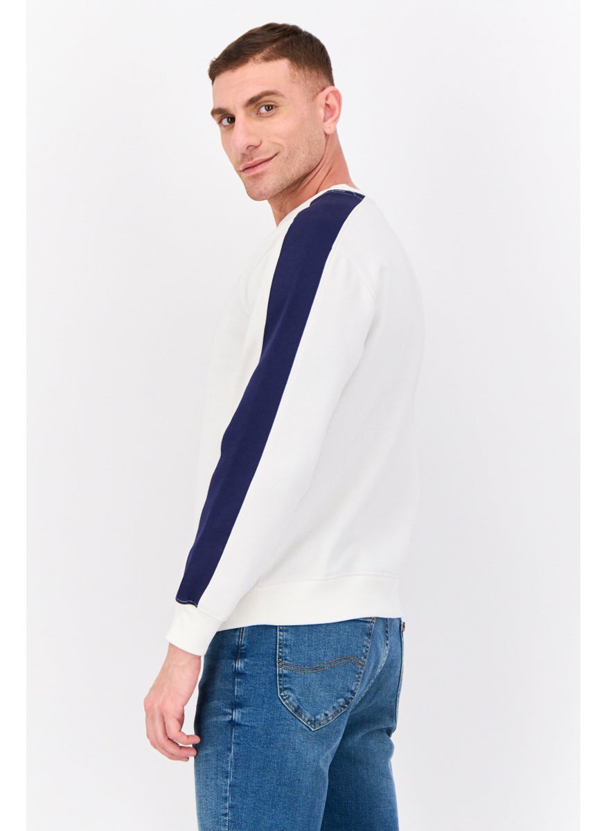 Men Crew Neck Brand Logo Long Sleeves Sweatshirt, Multicolor