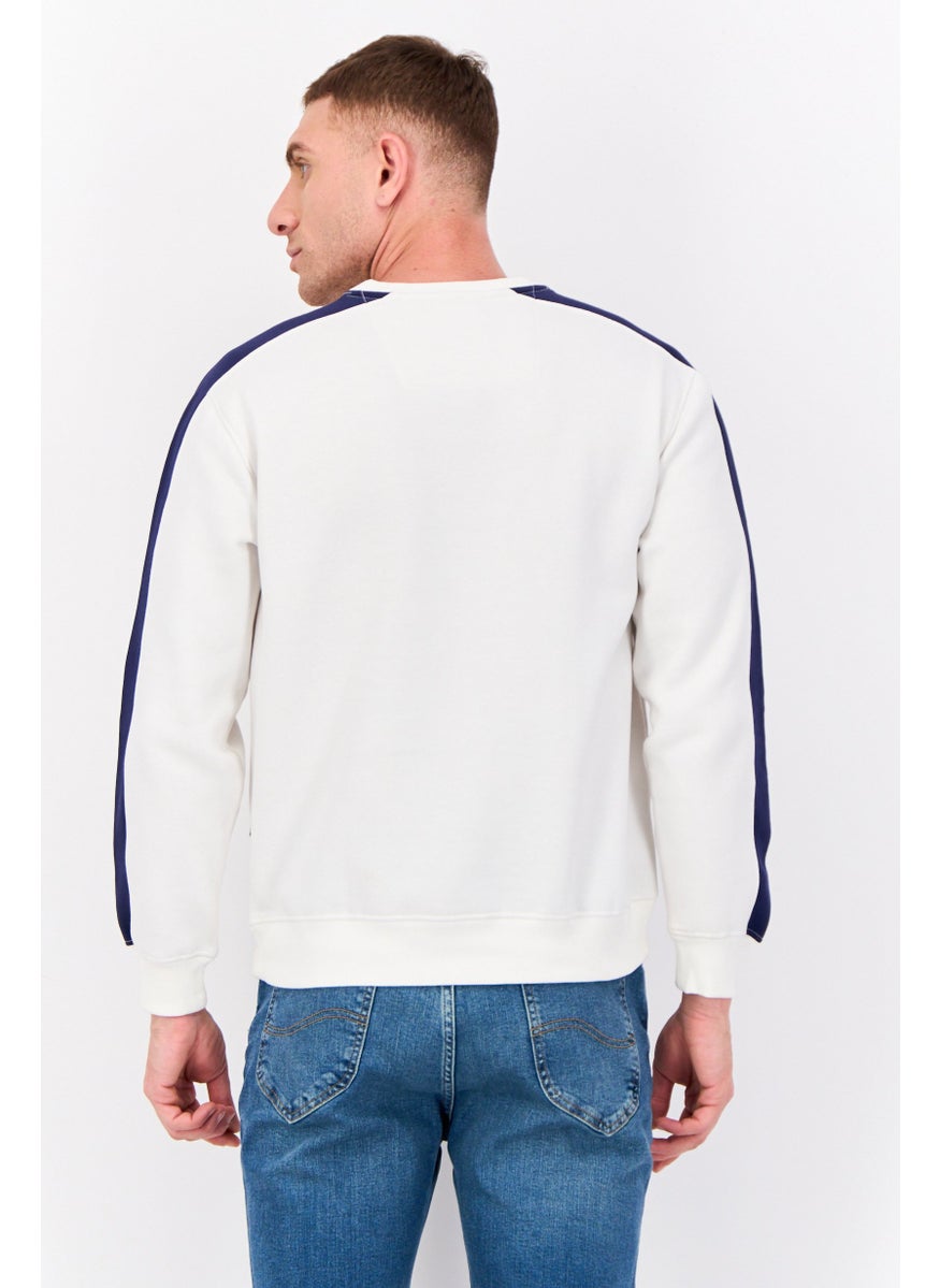Men Crew Neck Brand Logo Long Sleeves Sweatshirt, Multicolor