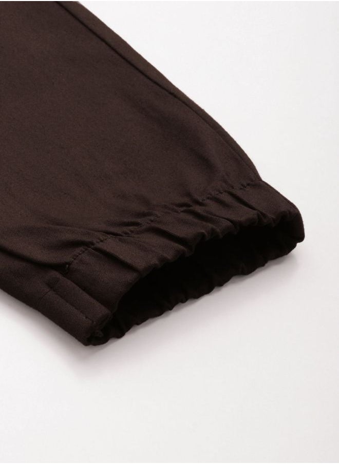 Men Slim Fit Solid Mid-Rise Stretchable Chino Joggers