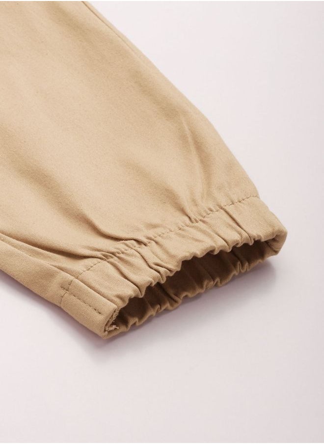 Men Slim Fit Solid Mid-Rise Stretchable Chino Joggers
