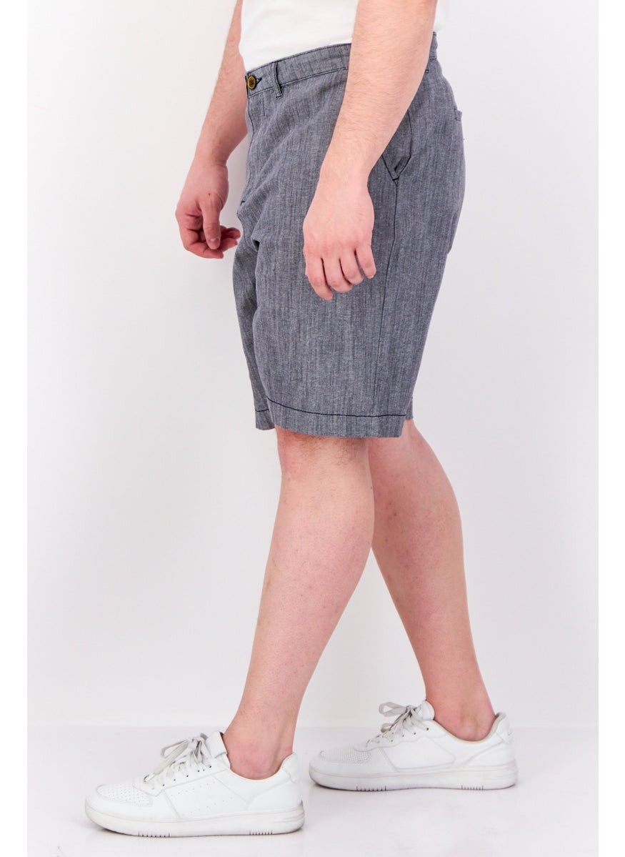 Men Regular Fit Heather Short, Grey