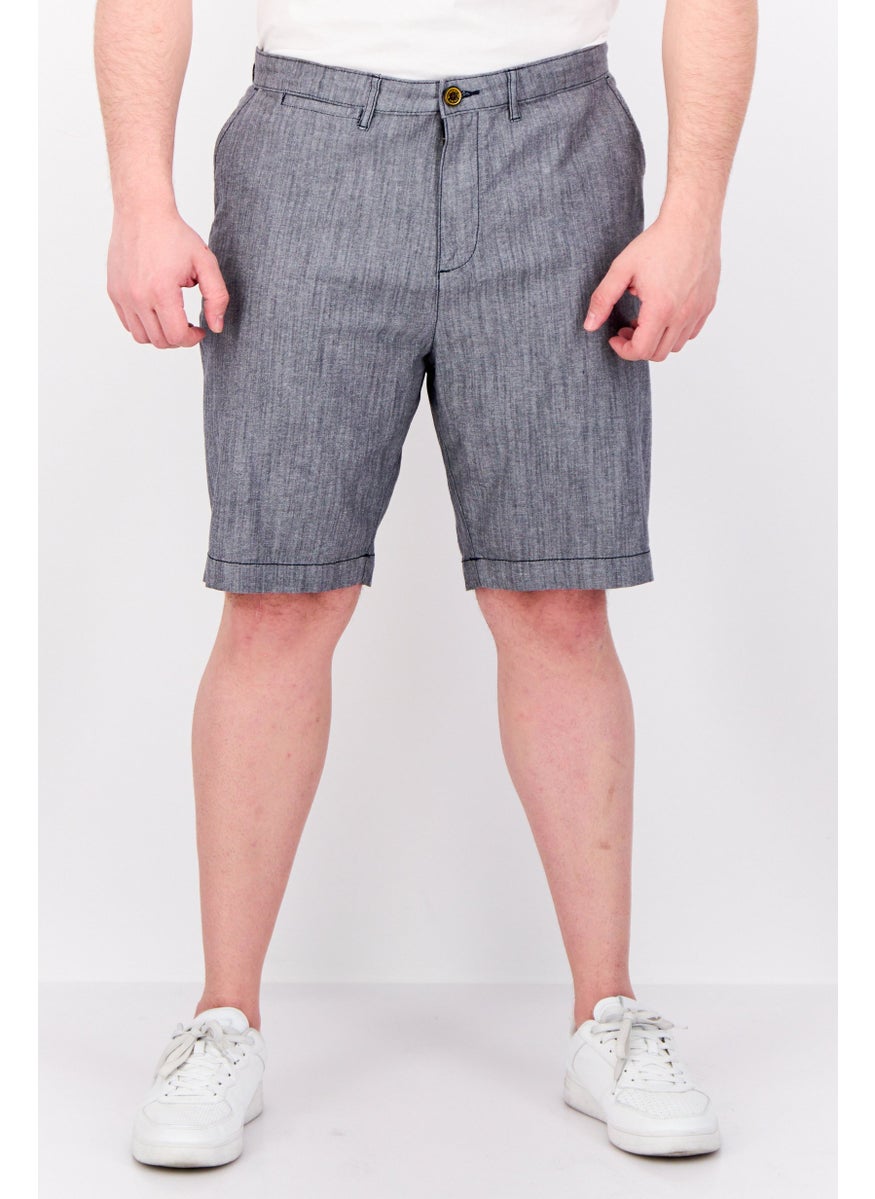 Men Regular Fit Heather Short, Grey