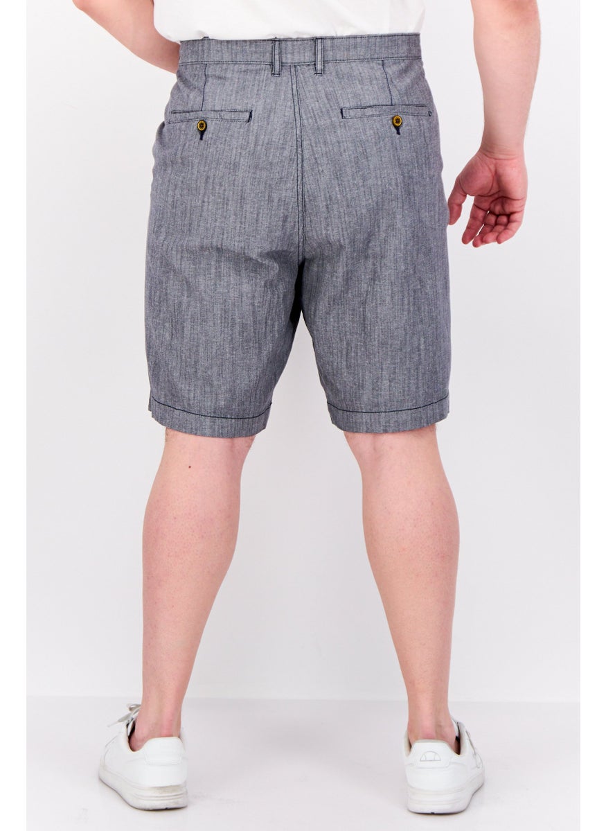 Men Regular Fit Heather Short, Grey