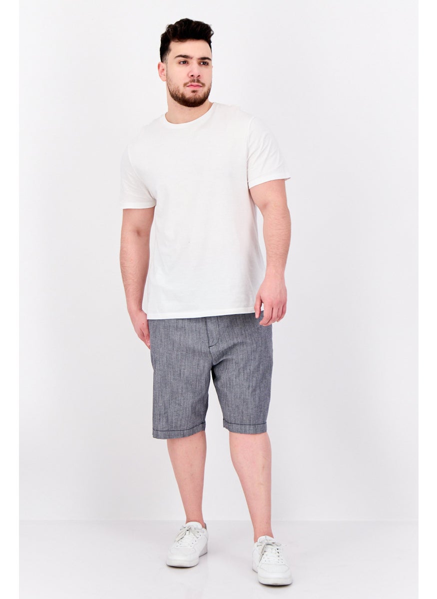 Men Regular Fit Heather Short, Grey