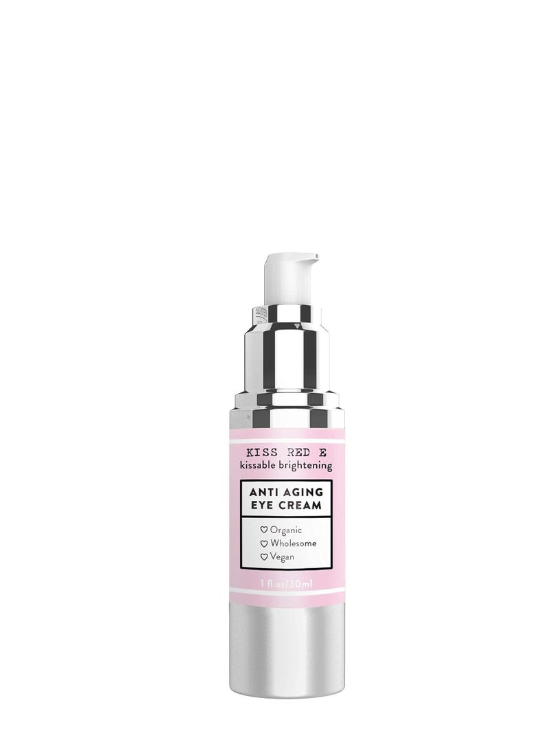 KissRedE Anti-Aging Eye Cream for Dark Circles, Puffiness, Fine Lines, and Wrinkles - Fragrance-Free, 1 Fl Oz