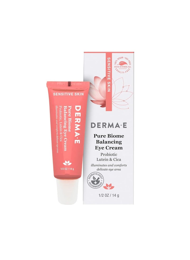 Derma E Pure Biome Balancing Eye Cream, 0.5 OZ