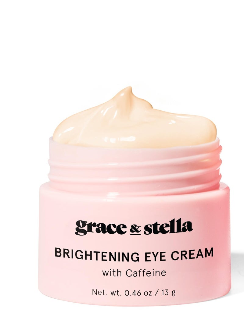 Grace & Stella Under Eye Cream - Caffeine Anti Aging & Brightening - Dark Circles, Wrinkles, Puffiness & Bags - Made in USA, Vegan (0.46 oz/13 g)