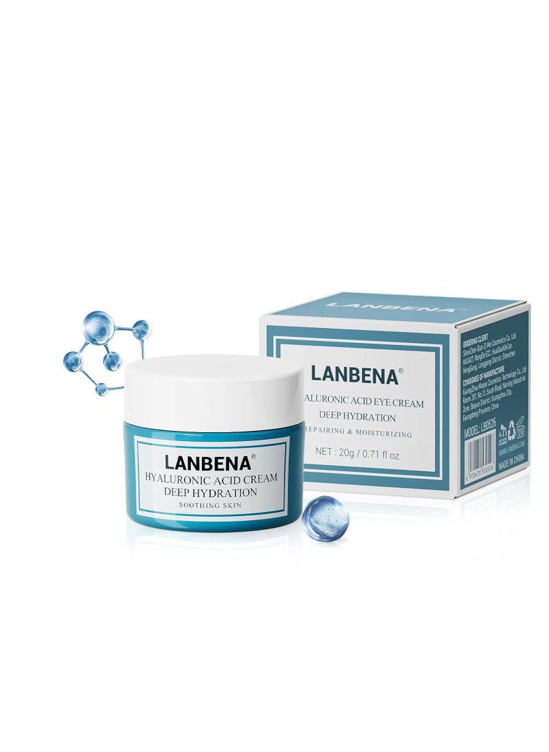 LANBENA Eye Cream for Wrinkles, Anti-Aging Eye Cream with Hyaluronic Acid, Reduce Fine Lines, Firm Eye Skin, Puffy Eyes and Dark Circles Treatments