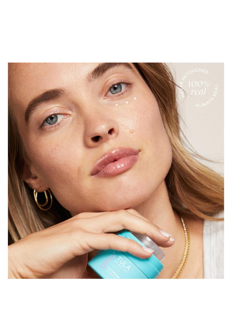 TULA Skin Care Eye Recharge + Replenish - Pro-Ferm Overnight Eye Cream with Retinal, Protects & Intensely Hydrates, Minimizes the look of Fine Lines & Wrinkles, 0.5 Fl. oz.