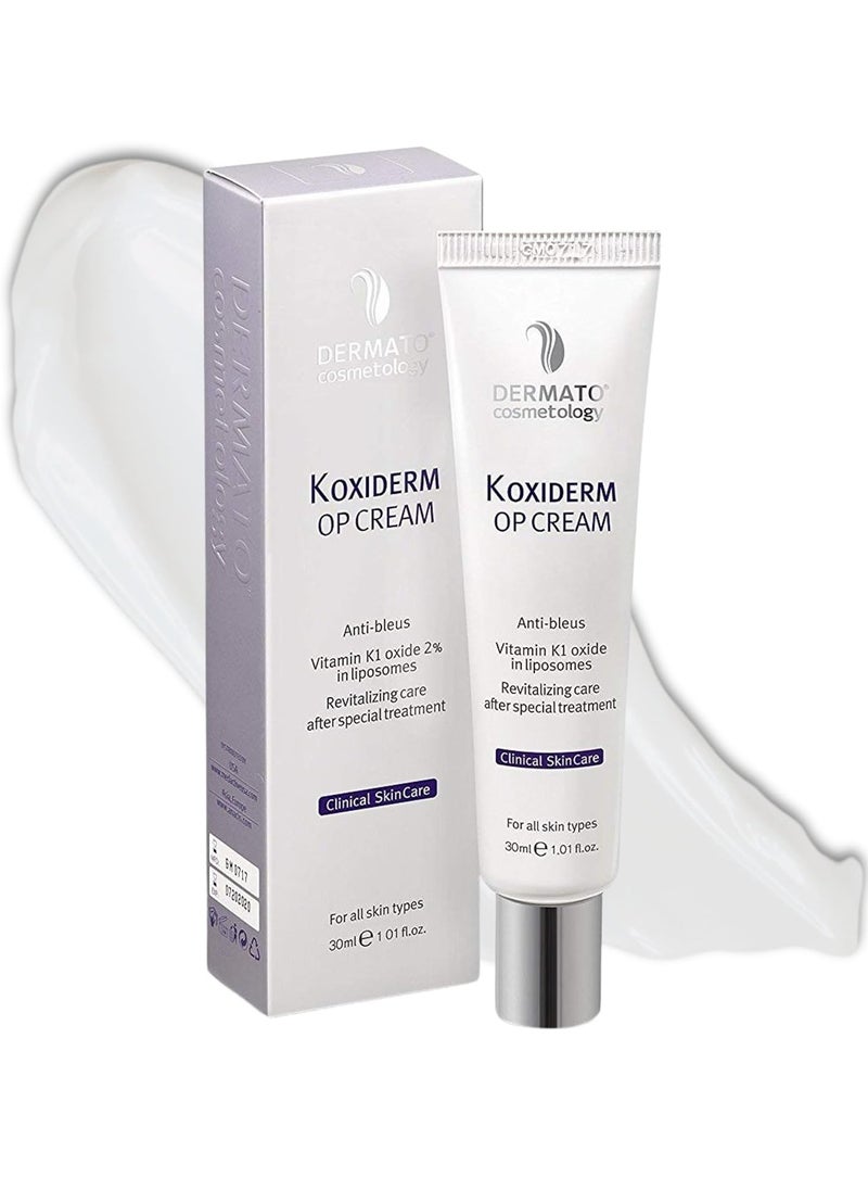 Vitamin K1 Oxiderm Cream Minimizing Appearance of Old and New Scars, Dark Eye Circles, Bruises, Varicose Veins, Purpura and Redness 1.01Oz