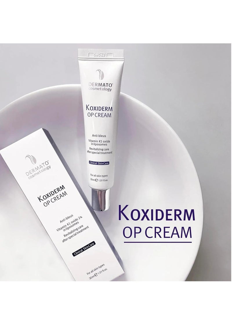 Vitamin K1 Oxiderm Cream Minimizing Appearance of Old and New Scars, Dark Eye Circles, Bruises, Varicose Veins, Purpura and Redness 1.01Oz