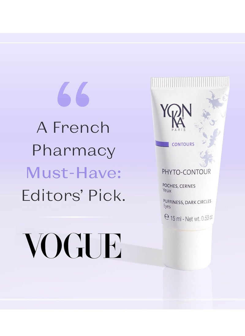 Yon-Ka Phyto-Contour Eye Cream (15 ml) Anti-Aging Under Eye Cream for Dark Circles and Puffiness, Tone and Firm with Vitamin E and Aloe Vera, Paraben-Free