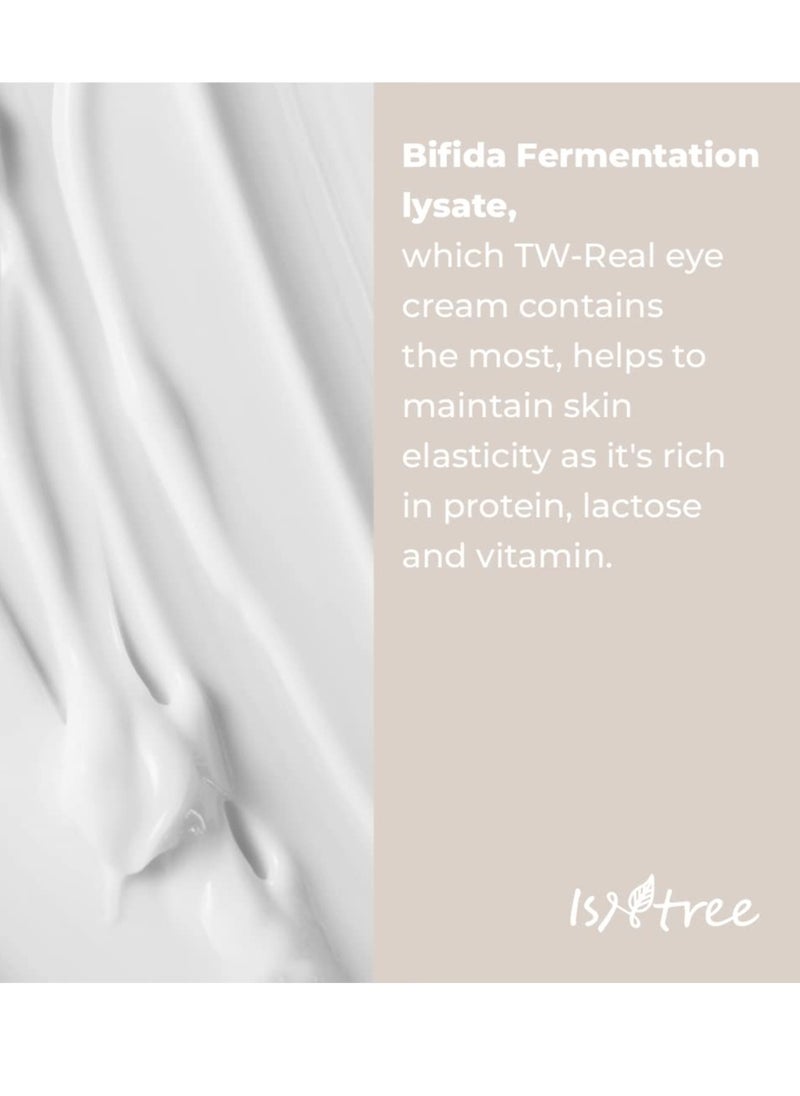 ISNTREE TW-REAL Eye Cream 30ml, 1.01 fl oz | Korean Eye Cream for Dark Circles, Fine Lines, Puffiness & Dryness | Hydrating Under Eye Care