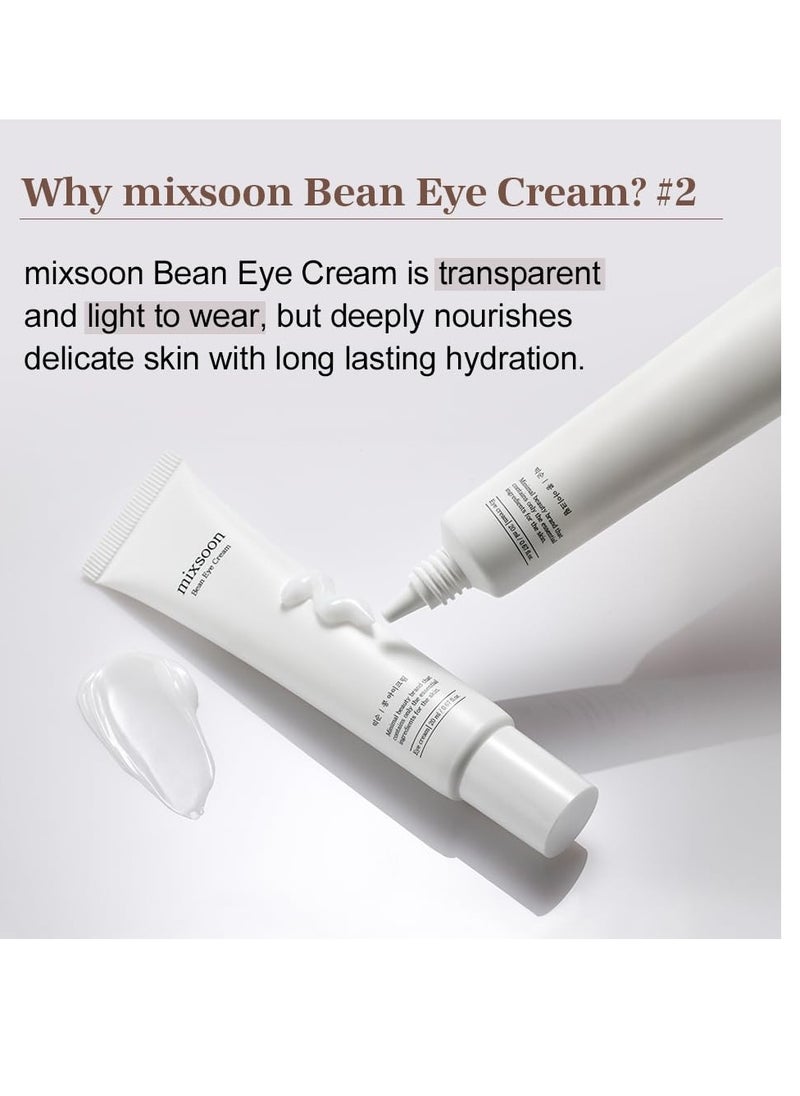 mixsoon Bean Eye cream Moisturizer With Mild Soothing Beans Korean Skin Care 0.67 fl. oz. / 20ml