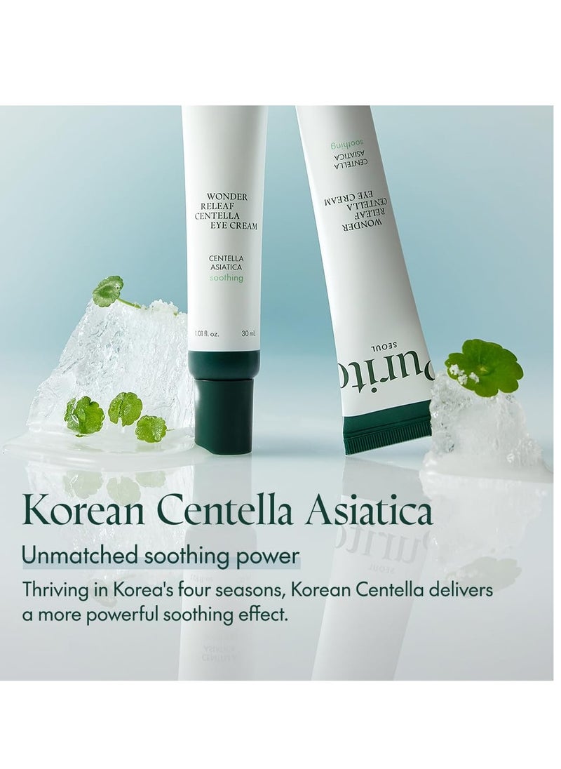 PURITO Centella Eye Cream, Korean Centella, for Sensitive Skin, Soothing, Facial Eye Cream for face, Dark Circles, Wrinkles, Puffiness, K-Beauty, Vegan & Cruelty-Free, 30ml 1fl.oz