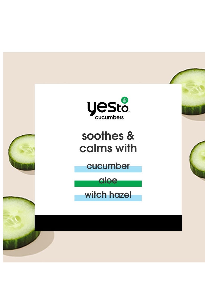 Yes To Cucumber Daily Eye Treatment, Moisturizing Quick-Absorbing Treatment For Under-Eye Skin To De-Puff & Hydrate, With Caffeine Compound & Evodia Fruit Extract, Natural & Cruelty Free, 0.5 Fl Oz
