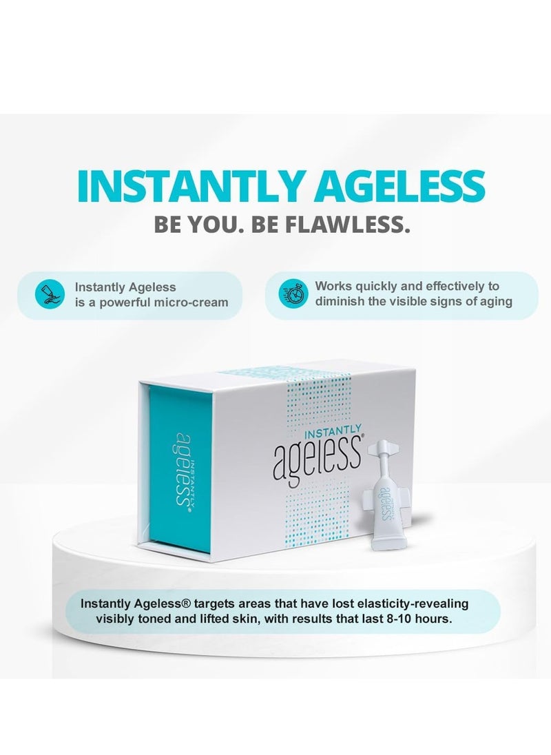 Instantly Ageless - Instant Face Lift Cream - Skin Care for Anti Aging face cream - Wrinkle Tightener - Instant Under Eye Bags Remover - Facelift in a Box of 25 Vials