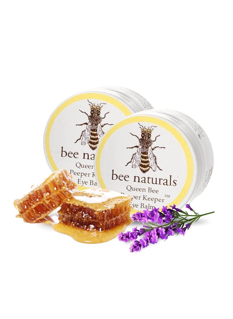 Queen Eye Balm Duo - Peeper Keeper - 2 Pack Gift Set - Soothes & Moisturizes with Vitamin E & 10 Natural Oils - Helps Diminish Crowsfeet, Wrinkles & Fine Lines