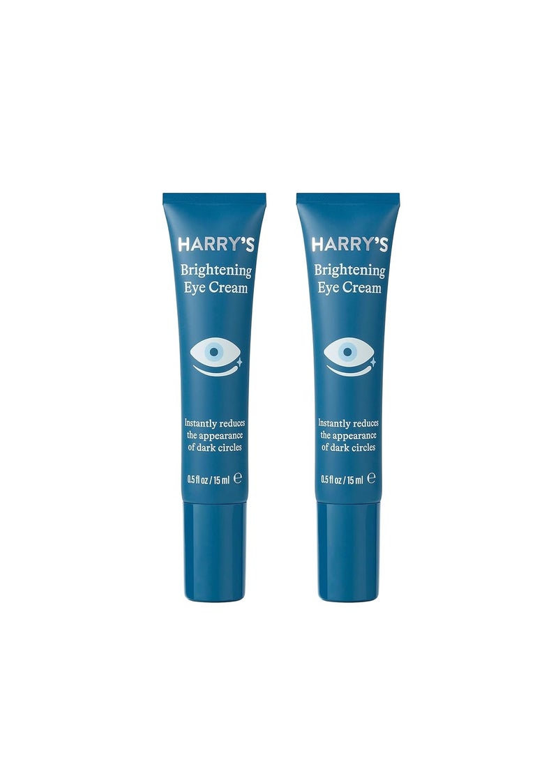 Harry's Brightening Under Eye Cream for Dark Circles, 0.5 Fl Oz, 2 Pack