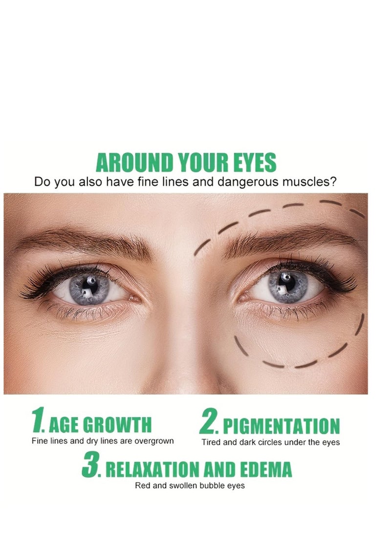 Caffeine Eye Cream for Puffiness and Bags Under Eyes Daily Anti-Wrinkle Cream Collagen Eye Cream Day and Night Peptide Eye Cream Reduce The Look Of Aging Line Smoothing Skin Care 1.7 FL OZ,1 Pack