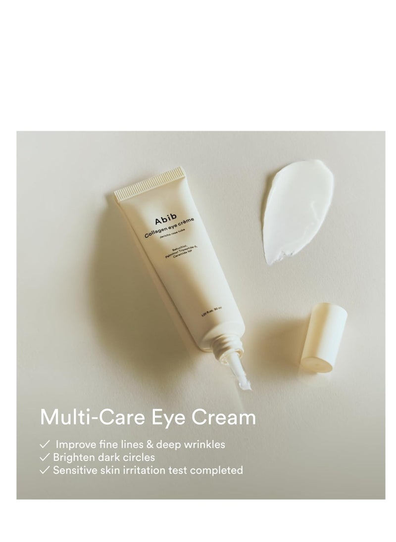 Abib Collagen Eye Crème Jericho Rose Tube for Dark Circles and Puffiness, Under Eye Fine Lines