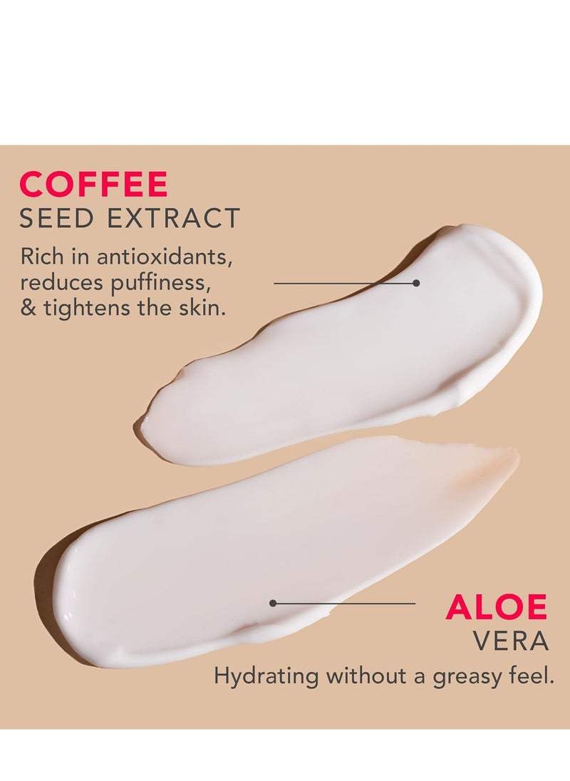 Beauty by Earth Caffeine Eye Cream for Puffiness & Bags Under Eyes - USA Made with Natural & Organic Ingredients, Under Eye Cream for Dark Circles with Glycerin & Vitamin E, Brightens & Refreshes
