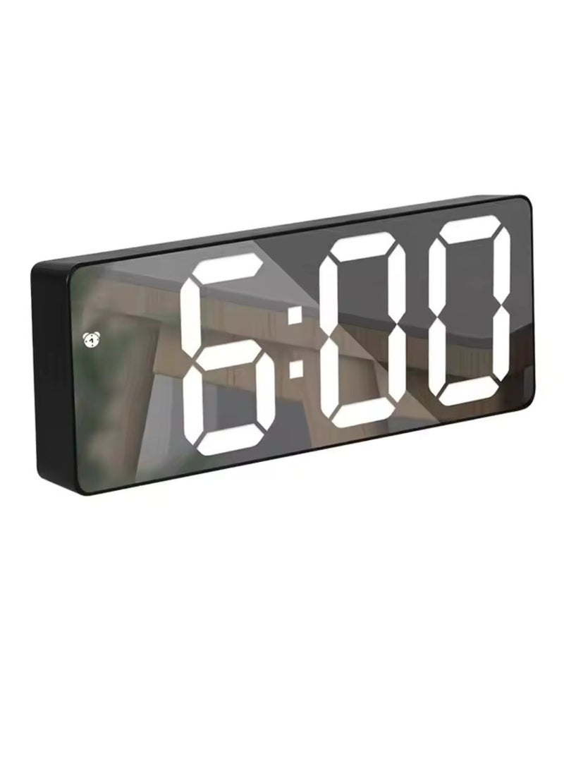 Smart Digital LED Alarm Clock with Voice Control, Temperature Display, Adjustable Brightness