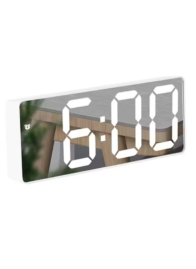 Smart Digital LED Alarm Clock with Voice Control, Temperature Display, Adjustable Brightness