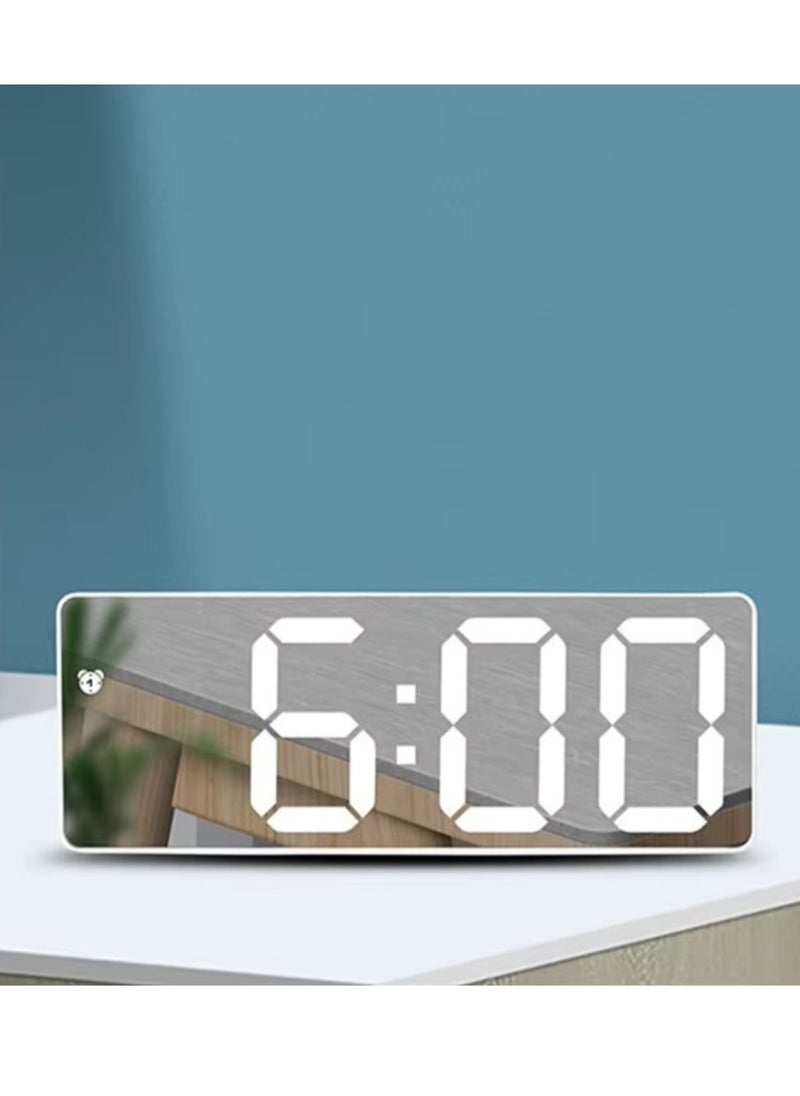 Smart Digital LED Alarm Clock with Voice Control, Temperature Display, Adjustable Brightness