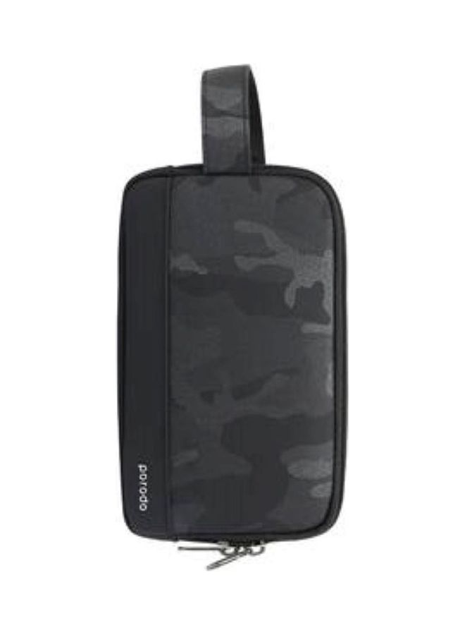 Lifestyle Multi-Compartment Storage Bag 8.2 Inch With 2A USB Charging Suitable For Everyday Use, Smartphones, Keys, Wallets, Cards, Eyeglasses Black