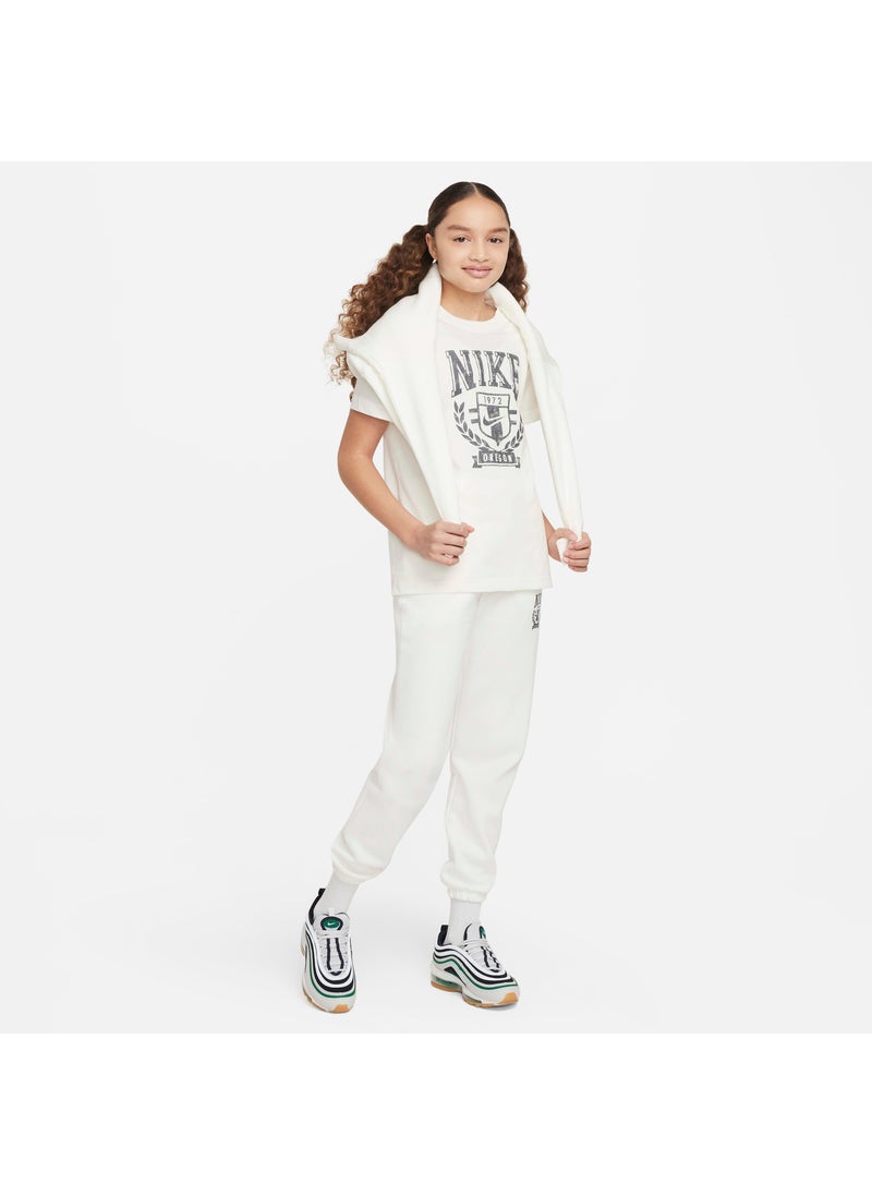 Kids' Sportswear Oversized Fleece Trousers