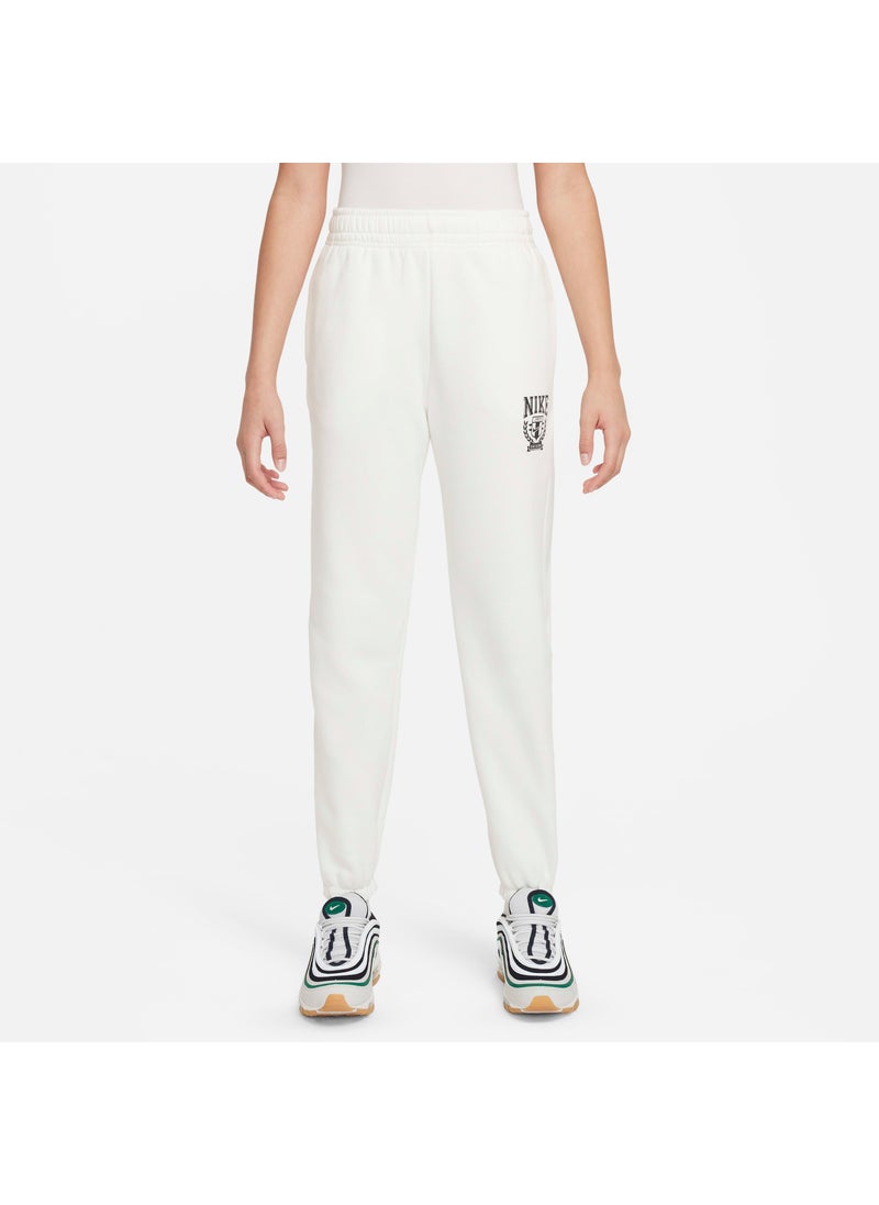 Kids' Sportswear Oversized Fleece Trousers