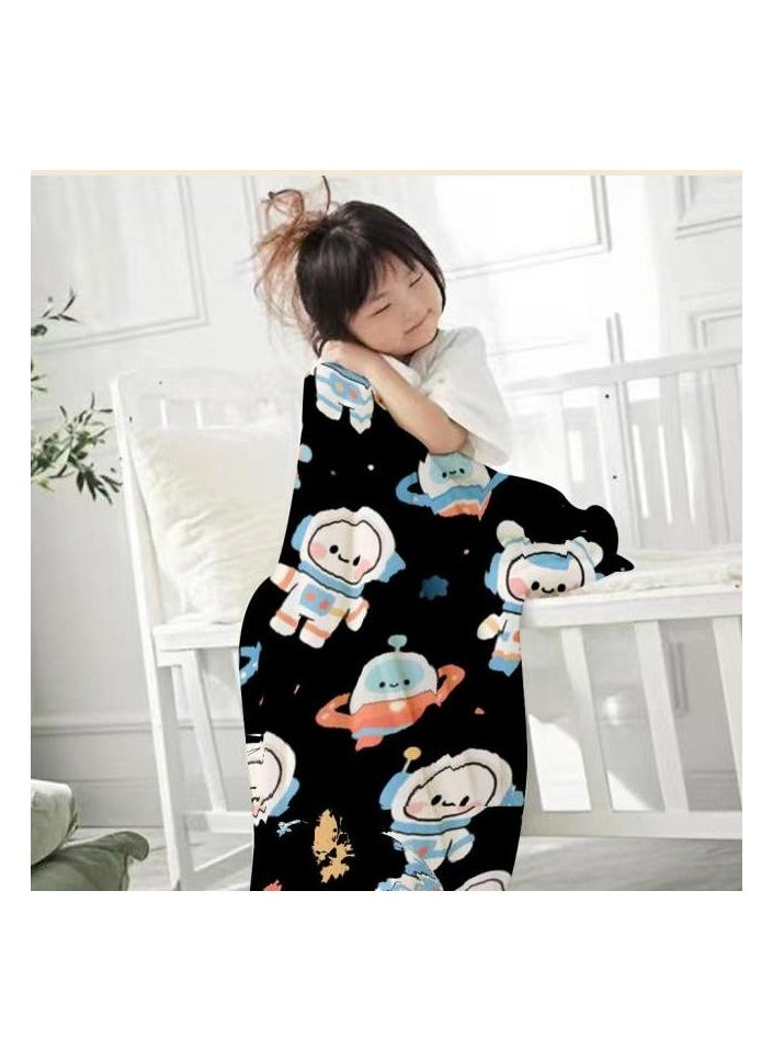 Children's or student cartoon flannel thin blanket (warm and comfortable, suitable for sleep, games) 100cm*150cm - 116