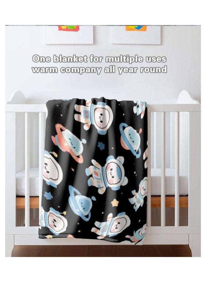 Children's or student cartoon flannel thin blanket (warm and comfortable, suitable for sleep, games) 100cm*150cm - 116