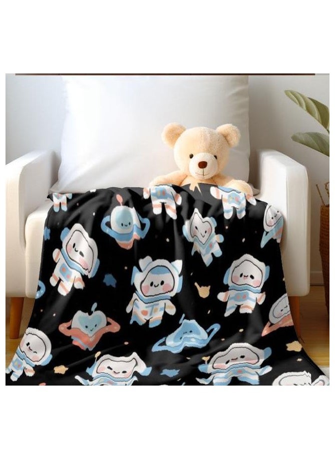 Children's or student cartoon flannel thin blanket (warm and comfortable, suitable for sleep, games) 100cm*150cm - 116