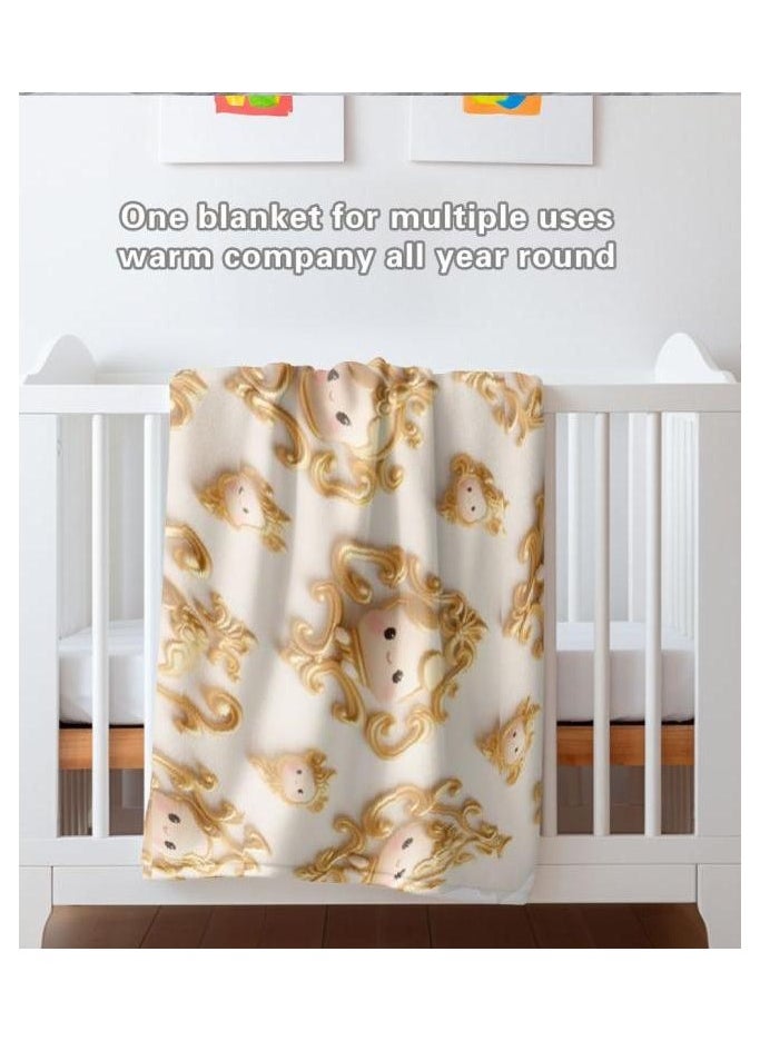 Children's or student cartoon flannel thin blanket (warm and comfortable, suitable for sleep, games) 100cm*150cm