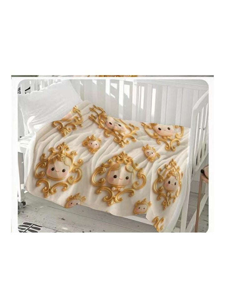 Children's or student cartoon flannel thin blanket (warm and comfortable, suitable for sleep, games) 100cm*150cm