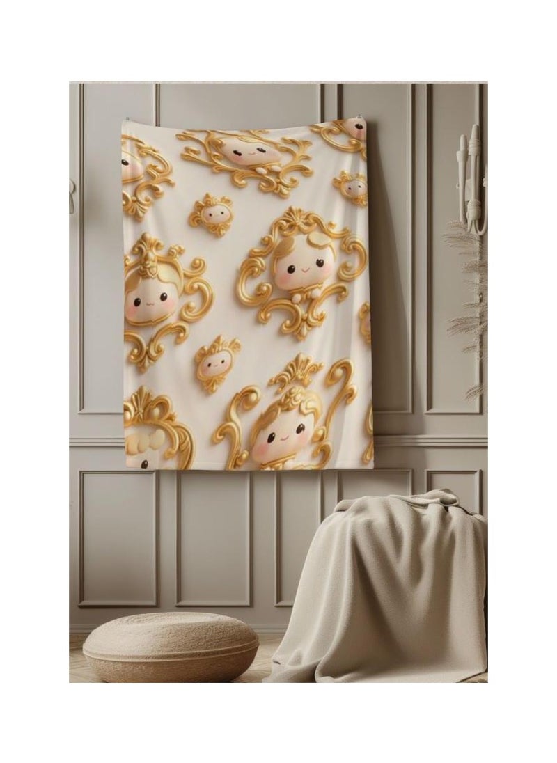 Children's or student cartoon flannel thin blanket (warm and comfortable, suitable for sleep, games) 100cm*150cm