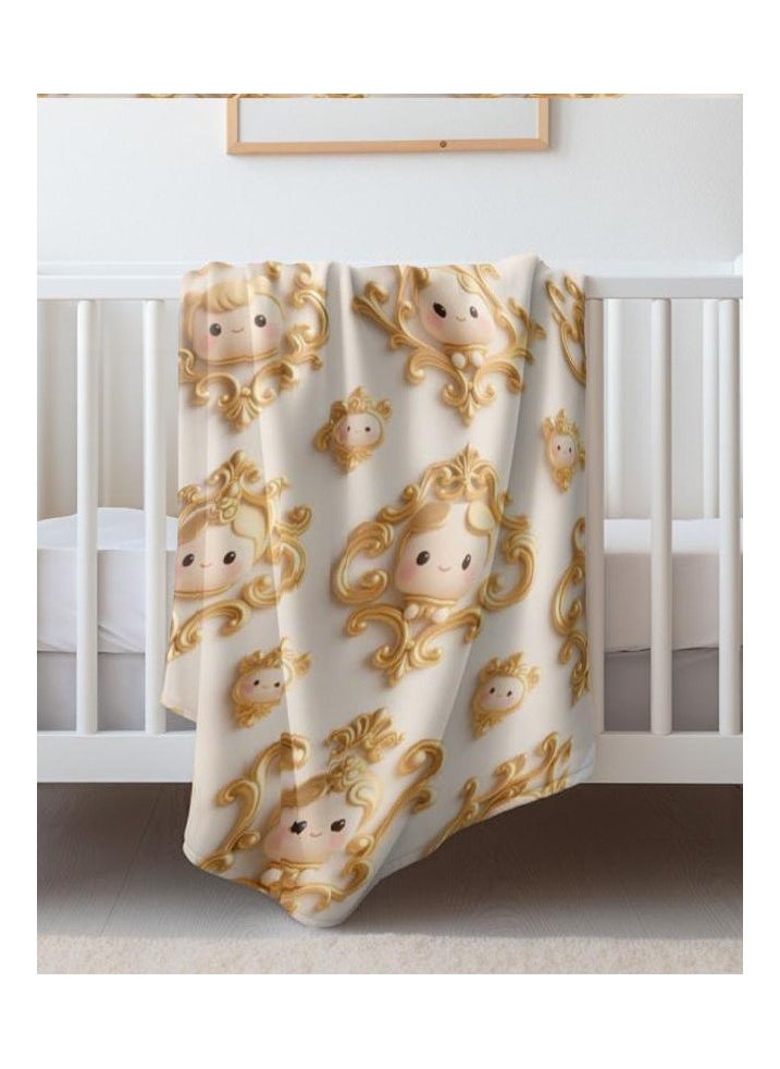Children's or student cartoon flannel thin blanket (warm and comfortable, suitable for sleep, games) 100cm*150cm