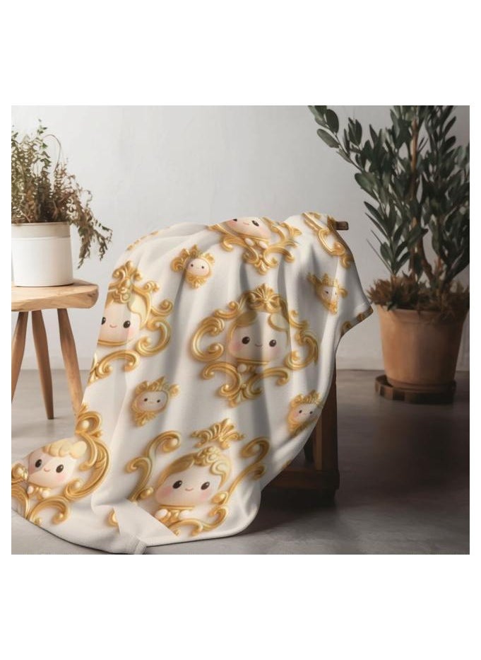 Children's or student cartoon flannel thin blanket (warm and comfortable, suitable for sleep, games) 100cm*150cm