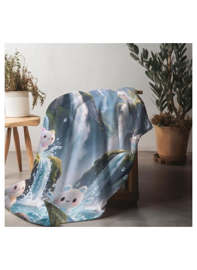 Children's or student cartoon flannel thin blanket (warm and comfortable, suitable for sleep, games) 100cm*150cm