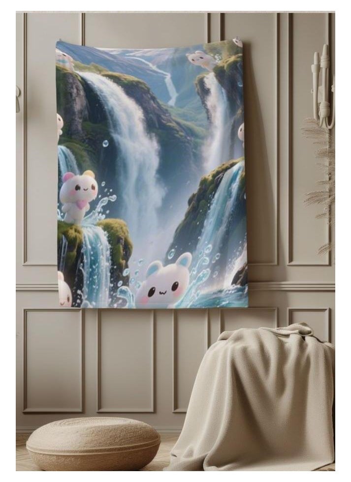 Children's or student cartoon flannel thin blanket (warm and comfortable, suitable for sleep, games) 100cm*150cm