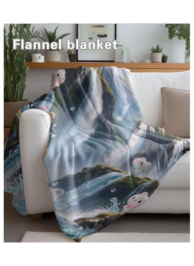 Children's or student cartoon flannel thin blanket (warm and comfortable, suitable for sleep, games) 100cm*150cm