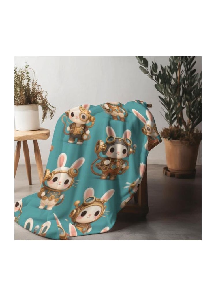 Children's or student cartoon flannel thin blanket (warm and comfortable, suitable for sleep, games) 100cm*150cm
